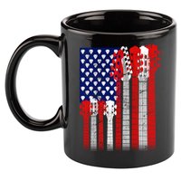 USA Guitar 11oz C Handle Ceramic Mug