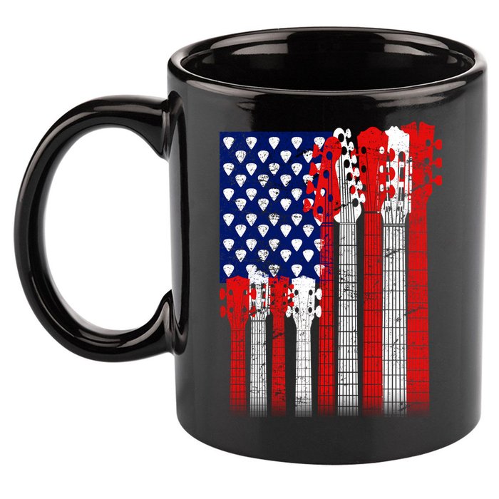USA Guitar 11oz C Handle Ceramic Mug