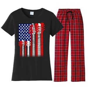 USA Guitar Women's Flannel Pajama Set