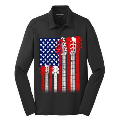 USA Guitar Silk Touch Performance Long Sleeve Polo