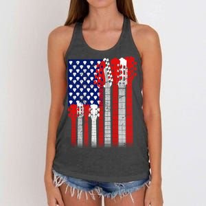 USA Guitar Women's Knotted Racerback Tank