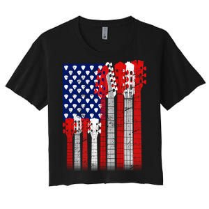 USA Guitar Women's Crop Top Tee