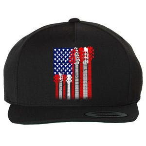 USA Guitar Wool Snapback Cap