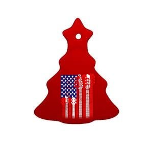 USA Guitar Ceramic Tree Ornament