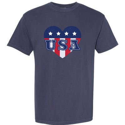 USA Heart Garment-Dyed Heavyweight T-Shirt