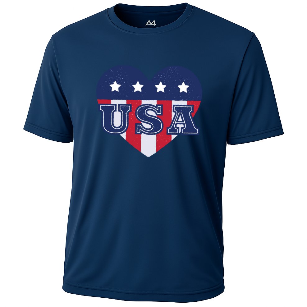 USA Heart Cooling Performance Crew T-Shirt