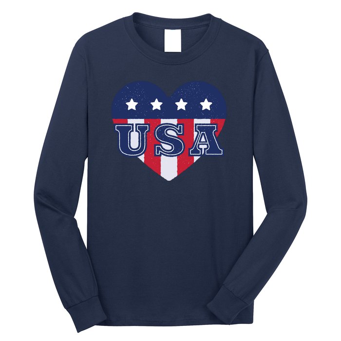 USA Heart Long Sleeve Shirt