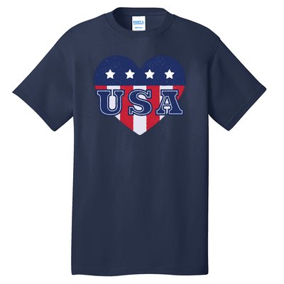 USA Heart Tall T-Shirt