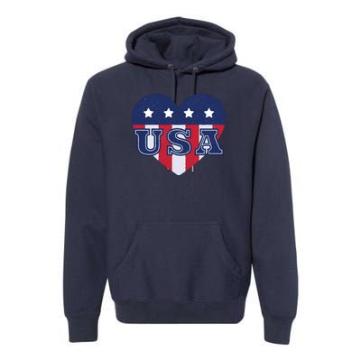 USA Heart Premium Hoodie