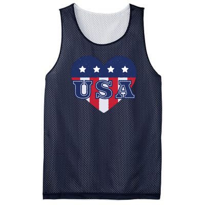 USA Heart Mesh Reversible Basketball Jersey Tank