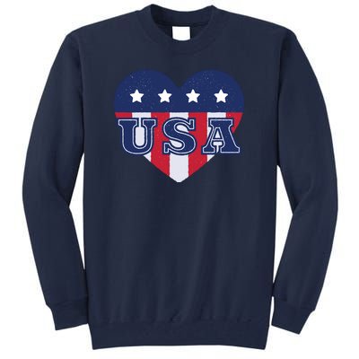 USA Heart Tall Sweatshirt