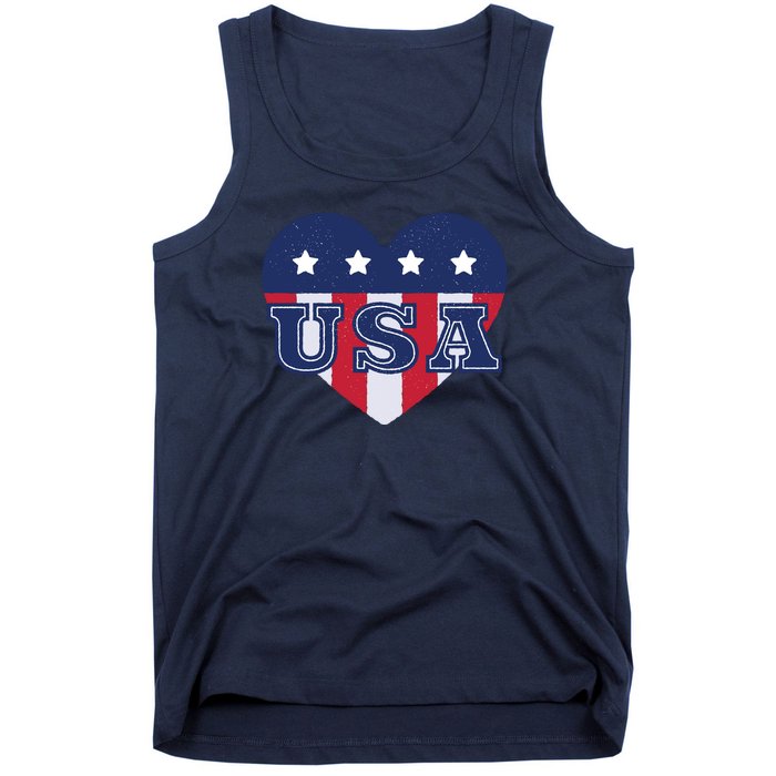 USA Heart Tank Top