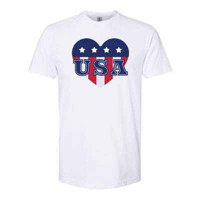 USA Heart Softstyle CVC T-Shirt