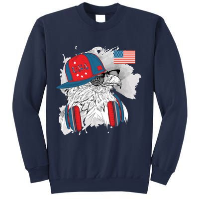 USA Hip Bald Eagle United States Flag Headphones Sweatshirt
