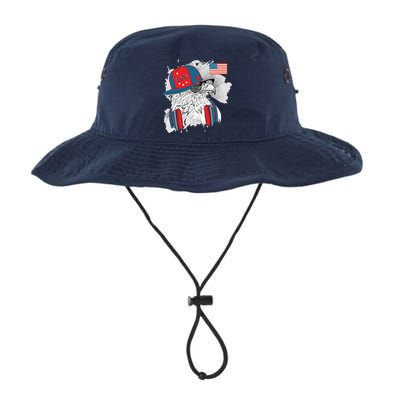 USA Hip Bald Eagle United States Flag Headphones Bucket Hat