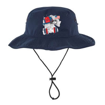 USA Hip Bald Eagle United States Flag Headphones Legacy Cool Fit Booney Bucket Hat