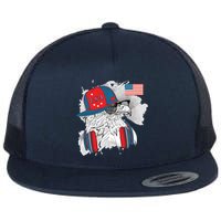 USA Hip Bald Eagle United States Flag Headphones Flatbill Hat