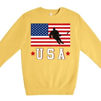 USA Hockey Winter Sports Games Premium Crewneck Sweatshirt