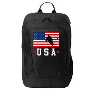 USA Hockey Winter Sports Games City Backpack