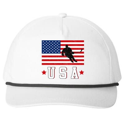 USA Hockey Winter Sports Games Snapback Five-Panel Rope Hat