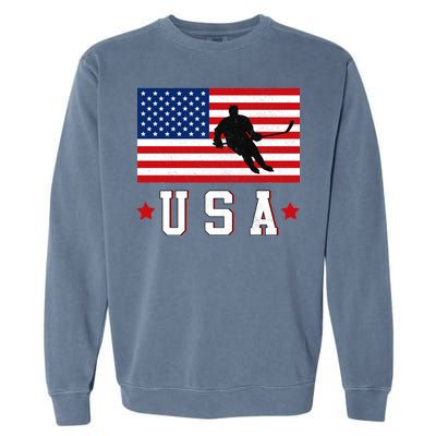 USA Hockey Winter Sports Games Garment-Dyed Sweatshirt