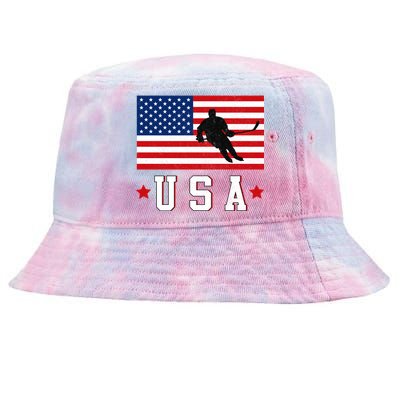 USA Hockey Winter Sports Games Tie-Dyed Bucket Hat