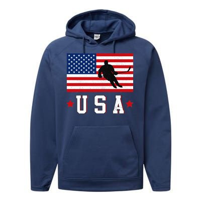 USA Hockey Winter Sports Games Performance Fleece Hoodie