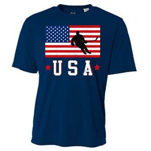 USA Hockey Winter Sports Games Cooling Performance Crew T-Shirt