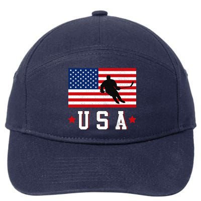 USA Hockey Winter Sports Games 7-Panel Snapback Hat