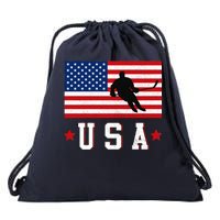 USA Hockey Winter Sports Games Drawstring Bag