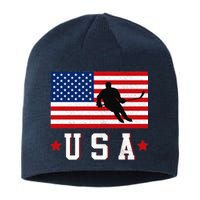 USA Hockey Winter Sports Games Sustainable Beanie