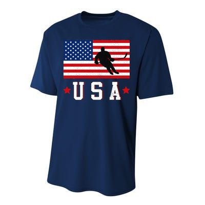 USA Hockey Winter Sports Games Performance Sprint T-Shirt