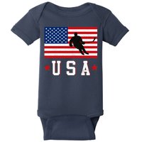 USA Hockey Winter Sports Games Baby Bodysuit