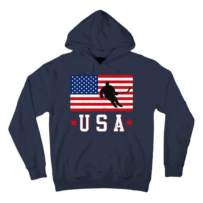 USA Hockey Winter Sports Games Tall Hoodie