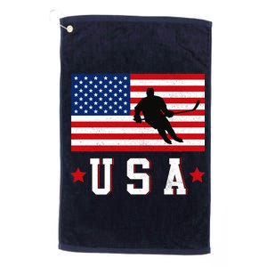 USA Hockey Winter Sports Games Platinum Collection Golf Towel