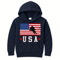 USA Hockey Winter Sports Games Kids Hoodie