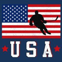 USA Hockey Winter Sports Games Kids Hoodie