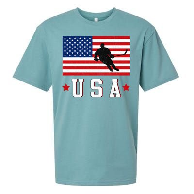 USA Hockey Winter Sports Games Sueded Cloud Jersey T-Shirt