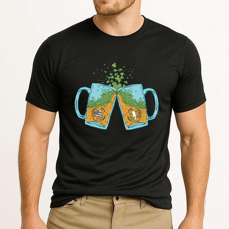 USA Irish Beer Cooling Performance Crew T-Shirt