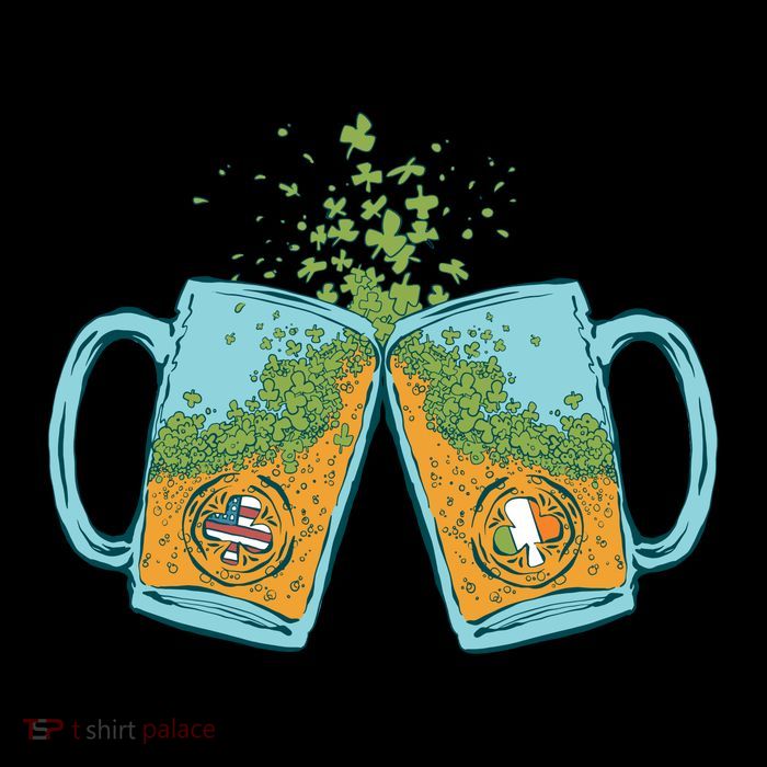 USA Irish Beer Drawstring Bag