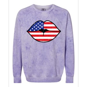 USA Lips Colorblast Crewneck Sweatshirt