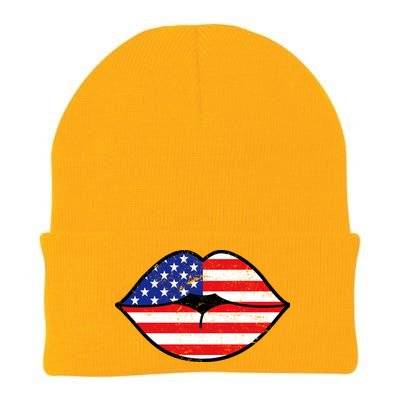 USA Lips Knit Cap Winter Beanie