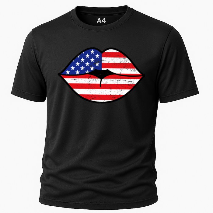 USA Lips Cooling Performance Crew T-Shirt