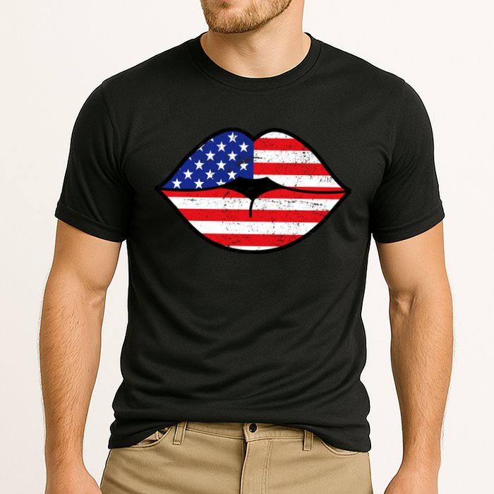 USA Lips Cooling Performance Crew T-Shirt
