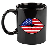 USA Lips 11oz C Handle Ceramic Mug
