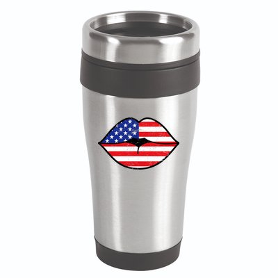 USA Lips 16oz Travel Tumbler