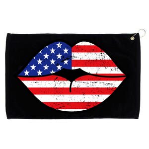 USA Lips Grommeted Golf Towel