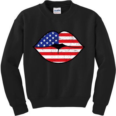 USA Lips Kids Sweatshirt