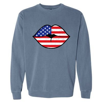 USA Lips Garment-Dyed Sweatshirt