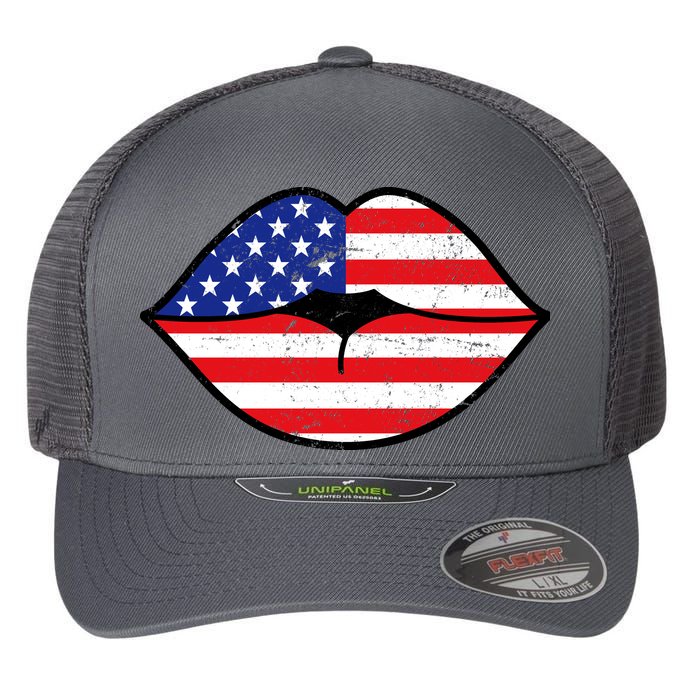 USA Lips Flexfit Unipanel Trucker Cap